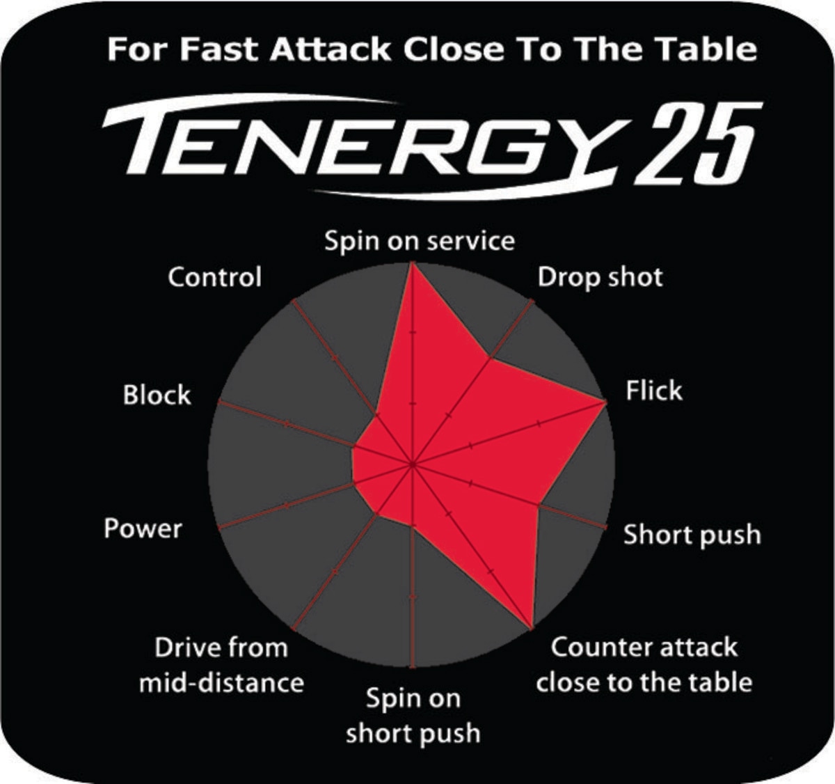 Tenergy 25 Rubber Playing Style